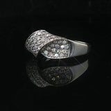 18k White Gold and 1.36cttw Diamond Crossover Ring Size 8.25