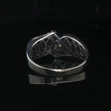 18k White Gold and 1.36cttw Diamond Crossover Ring Size 8.25