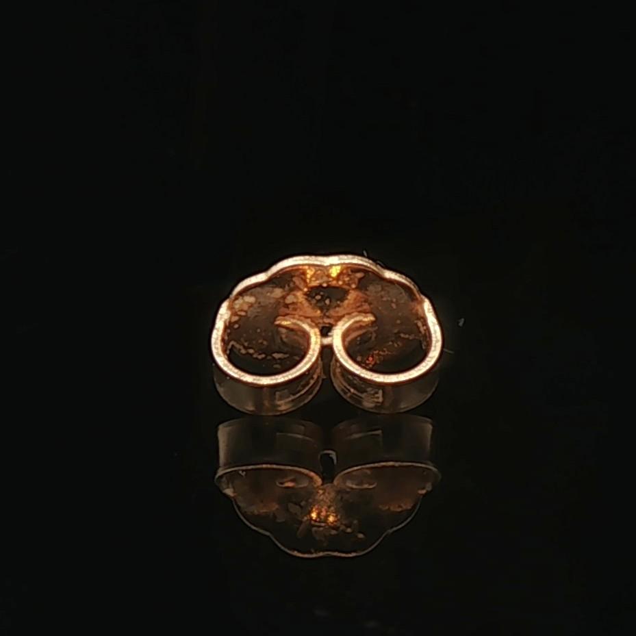 14k Yellow Gold Blue Sapphire and Diamond Halo Stud Earrings