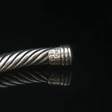 David Yurman 18k Gold Sterling Silver and Citrine Flex Cuff Bracelet 6.25"