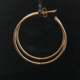 Roberto Coin 18k Yellow Gold and 1.4cttw Inside Out Hoop Earrings Italy 1.75"