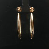 Roberto Coin 18k Yellow Gold and 1.4cttw Inside Out Hoop Earrings Italy 1.75"