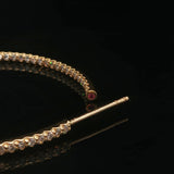 Roberto Coin 18k Yellow Gold and 1.4cttw Inside Out Hoop Earrings Italy 1.75"