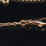 18k Yellow Gold Ruby and Diamond Cross Pendant Cable Link Necklace