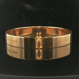 Tiffany & Co. 18k Yellow Gold and Diamond Solid Keyhole Bangle Bracelet 7.75"