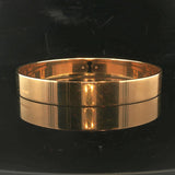 Tiffany & Co. 18k Yellow Gold and Diamond Solid Keyhole Bangle Bracelet 7.75"