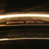 Tiffany & Co. 18k Yellow Gold 17.3g Polished Round Bangle Bracelet Italy 8"
