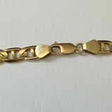 14k Yellow Gold 43.5g Solid Men's 7mm Gucci Link Chain Necklace Italy 22"
