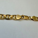 14k Yellow Gold 43.5g Solid Men's 7mm Gucci Link Chain Necklace Italy 22"