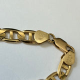 14k Yellow Gold 43.5g Solid Men's 7mm Gucci Link Chain Necklace Italy 22"