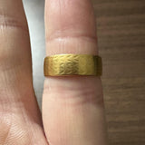 22k Yellow Gold 4.8g Vintage Textured 6mm Band Ring Size 6