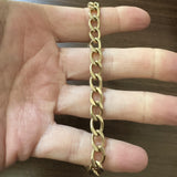 14k Yellow Gold 21g Solid Vintage 8mm Ladies Curb Link Bracelet 7"