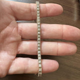 14k Yellow Gold and 2.8cttw Diamond Vintage Ladies Tennis Bracelet 7.25"