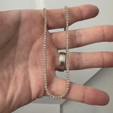 14k Yellow Gold 5cttw Natural Diamond Tennis Necklace 15"