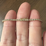 14k Yellow Gold 5cttw Natural Diamond Tennis Necklace 15"