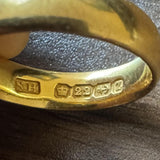 22k Yellow Gold 6.1g Solid Vintage 5mm Band Ring Size 5.75