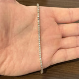 14k Yellow Gold and 2.5cttw Diamond Vintage Tennis Bracelet 7"