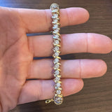 14k Yellow Gold and White Gold 5.5cttw Heavy Vintage Tennis Bracelet 7"