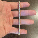 14k Yellow Gold and 5cttw Diamond Ladies Fancy Link Bracelet 7"