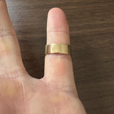 18k Yellow Gold 5.4g Solid Flat Edge 6.5mm Band Ring Size 6