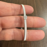 Marco Bicego 18k White Gold and Diamond Masai Coil Bracelet Italy 6.75"