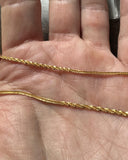 22k Yellow Gold 8.2g Sparkling Twisted 2mm Thin Fancy Link Necklace 22"