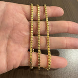 19k Portuguese Yellow Gold 27.6g Fancy Link Necklace 28"