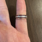 18k Yellow Gold 0.87cttw Ruby and 0.07cttw Diamond Band Ring Size 6.5