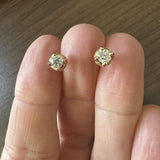 14k Yellow Gold and 0.75cttw Diamond Stud Earrings