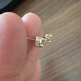 14k Yellow Gold and 0.75cttw Diamond Stud Earrings