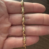 14k Yellow Gold 10.8g Ladies Polished 7mm Dolphin Link Bracelet 7"