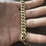 14k Yellow Gold 83.2g Solid Heavy 11mm Men's Cuban Link Bracelet 8.5"