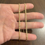 18k Yellow Gold 16.6g Solid Vintage 3mm Figarucci Link Chain Necklace Italy 20"