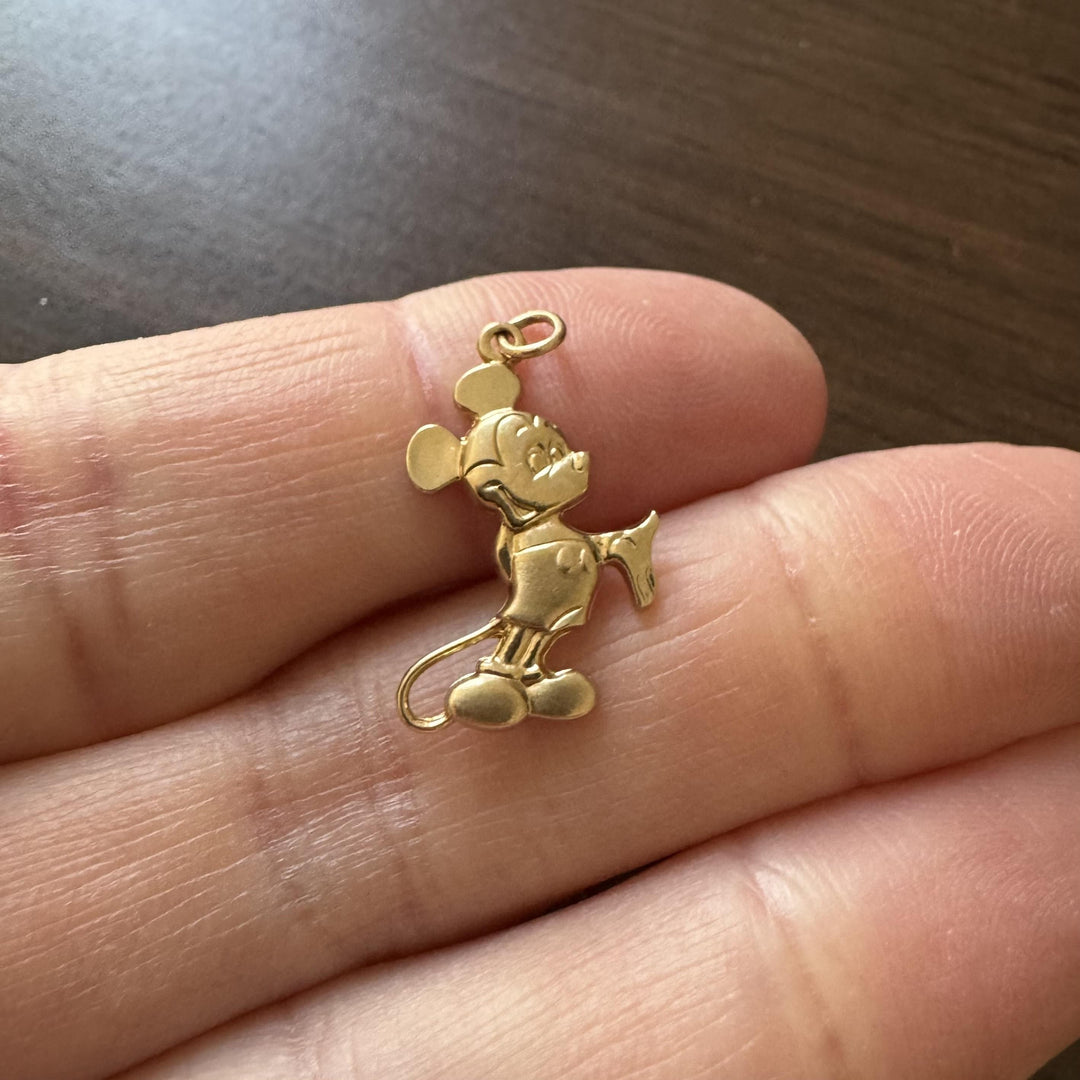 14k Yellow Gold 2.1g Disney Mickey Mouse Charm Pendant