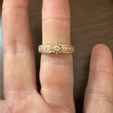14k Rose Gold and 0.25cttw  Diamond Vintage Band Ring Size 8