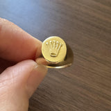 18k Yellow Gold 6.1g Ladies Rolex Style Crown Ring Size 5