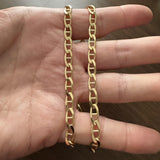 18k Yellow Gold 36.2g Solid Vintage Mariner Link Chain Necklace Italy 19.5"