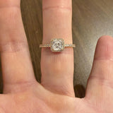 Pandora Timeless Elegance 14k Yellow Gold Square Cubic Zirconia Ring Size 9