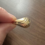 14k Yellow Gold and Diamond 7.3g Ladies Fancy Ring Size 5