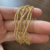 18k Yellow Gold 52.9g Solid Heavy 25mm Braided Fancy Bracelet Italy 7.75"