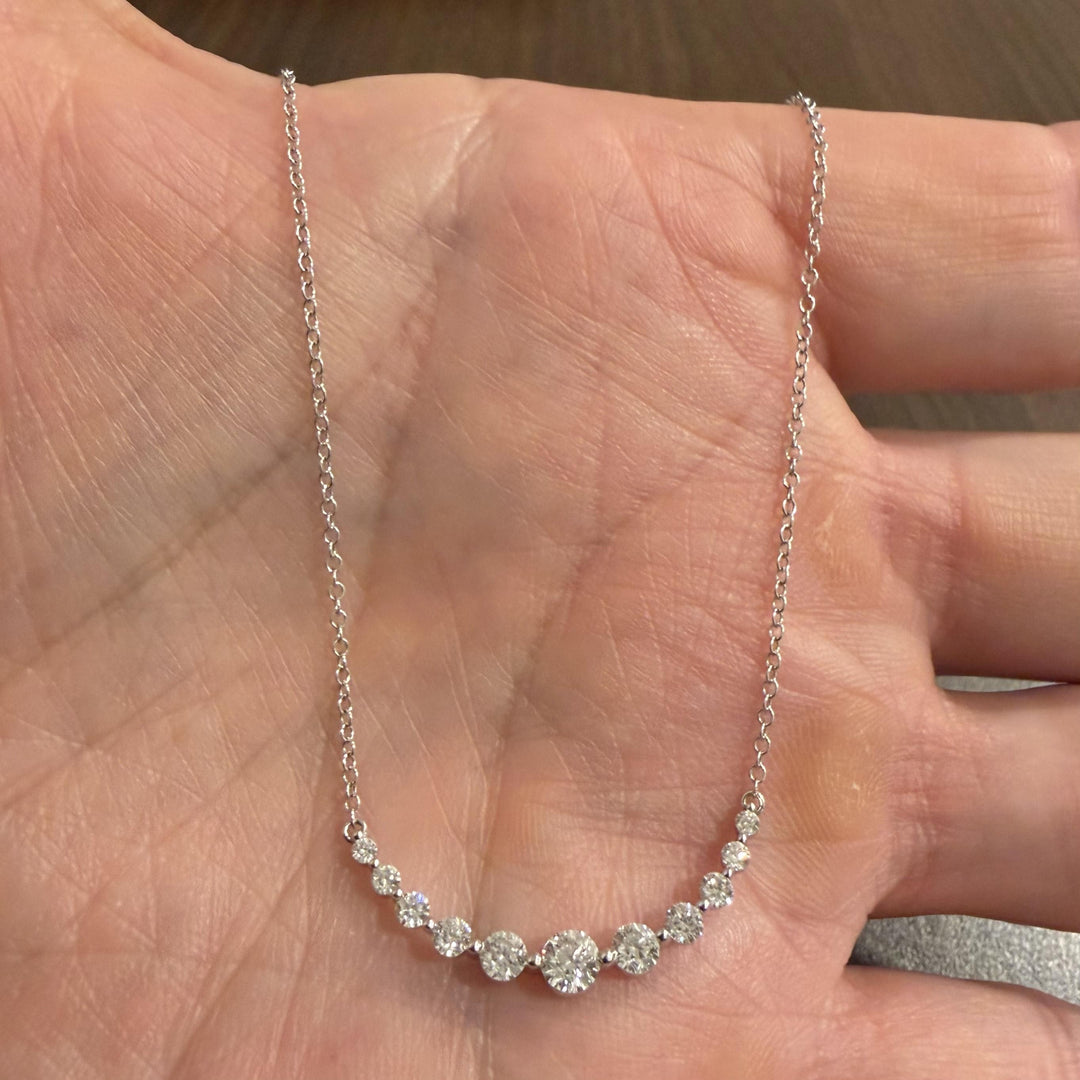 14k White Gold and 1cttw Diamond The Leo Pendant Necklace 18" or 20"