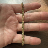 14k Yellow Gold 5.8g Milor Ladies Oval Cable Link Bracelet Italy 7.25"