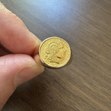 18k Yellow Gold 4.8g Alexander the Great Greek Signet Ring Size 8