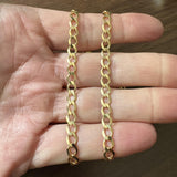 18k Yellow Gold 18.2g Solid Milor 5.5mm Curb Link Chain Necklace Italy 20"