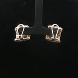 18k Yellow and White Gold 17.8g Heavy Diamond Huggie Earrings