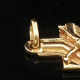19k Portuguese Yellow Gold 7g Vintage Cross Crucifix Pendant 1.75"