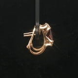 14k Yellow Gold Red Garnet and Diamond Vintage Huggie Earrings