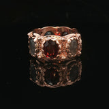 14k Yellow Gold 14.2g Solid Multi Gemstone Band Ring Size 6.25