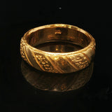 24k Pure Yellow Gold 7.5g Solid Heavy 5.5mm Band Ring Size 4.5