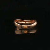 18k Yellow Gold and Flush Set Diamonds Curved Band Ring Size 6